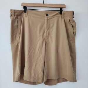 Columbia Regular Fit chino shorts‎ khaki tan golf outdoor mens size 40/50